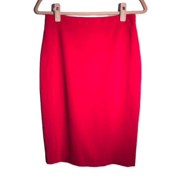 NWOT-Isaac Mizrahi red pencil skirt - size 4 - Picture 1 of 9